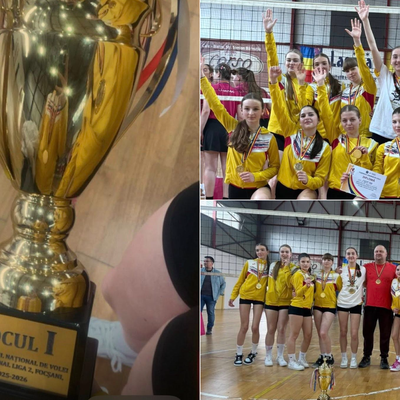 Echipa feminină de volei U15 de la CSȘ „Avram Iancu” Ștei a obținut titlul de campioană națională în Liga 2.